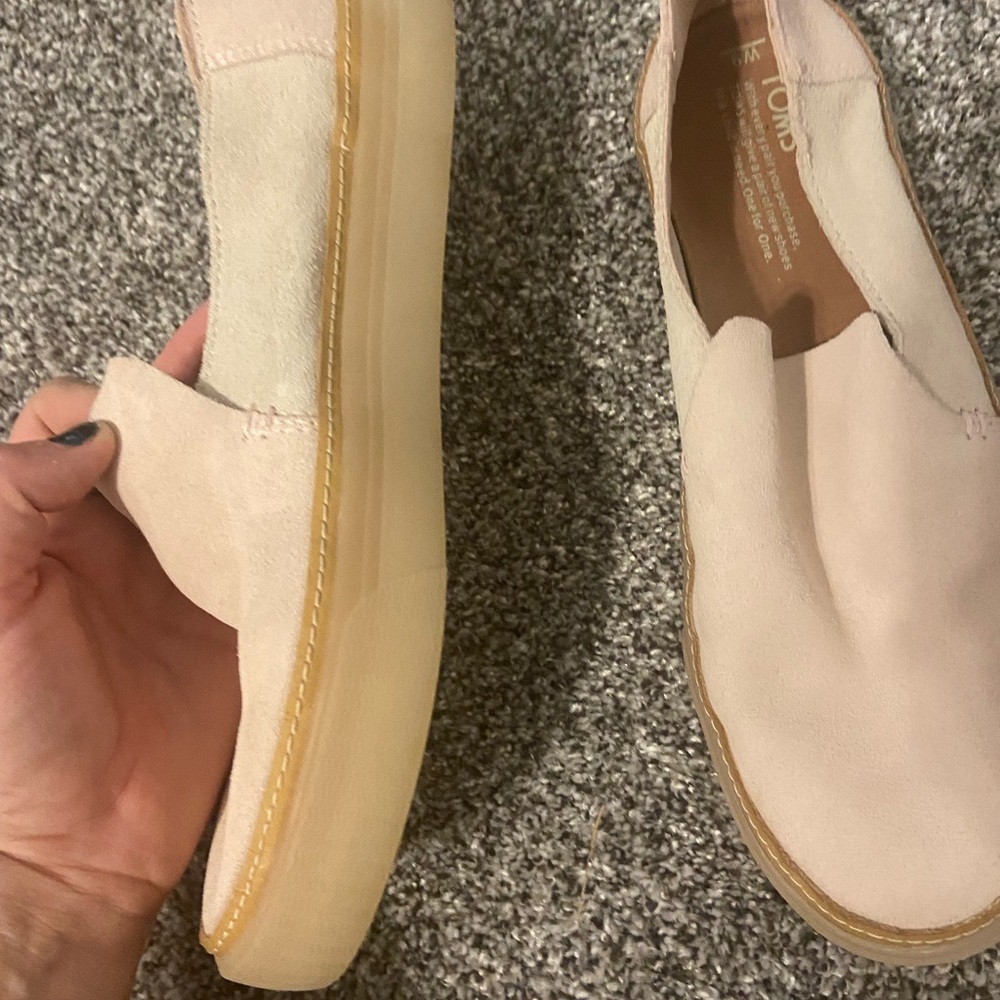 Toms slip on blush color size 9 sunset suede - Picture 3 of 10